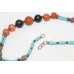 String Necklace Women Oxidized Metal Natural Multi Color Gem Stones B22